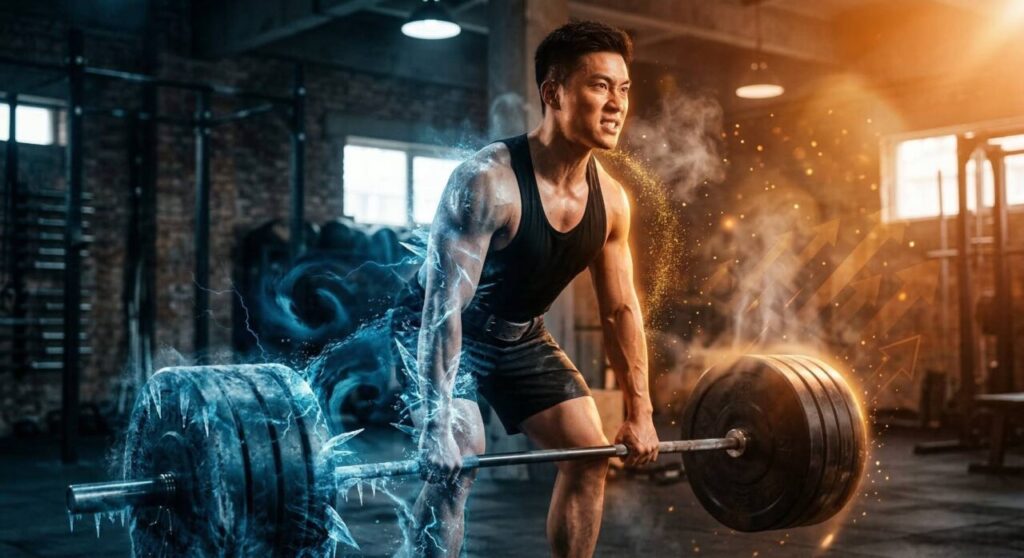 筋トレへの高いモチベーションと怪我のリスクをイメージした画像