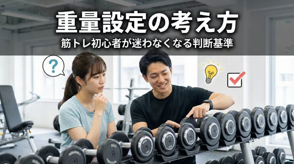 重量設定の考え方筋トレ初心者が迷わなくなる判断基準