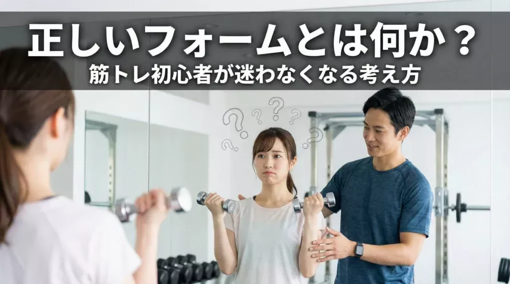 正しいフォームとは何か?筋トレ初心者が迷わなくなる考え方