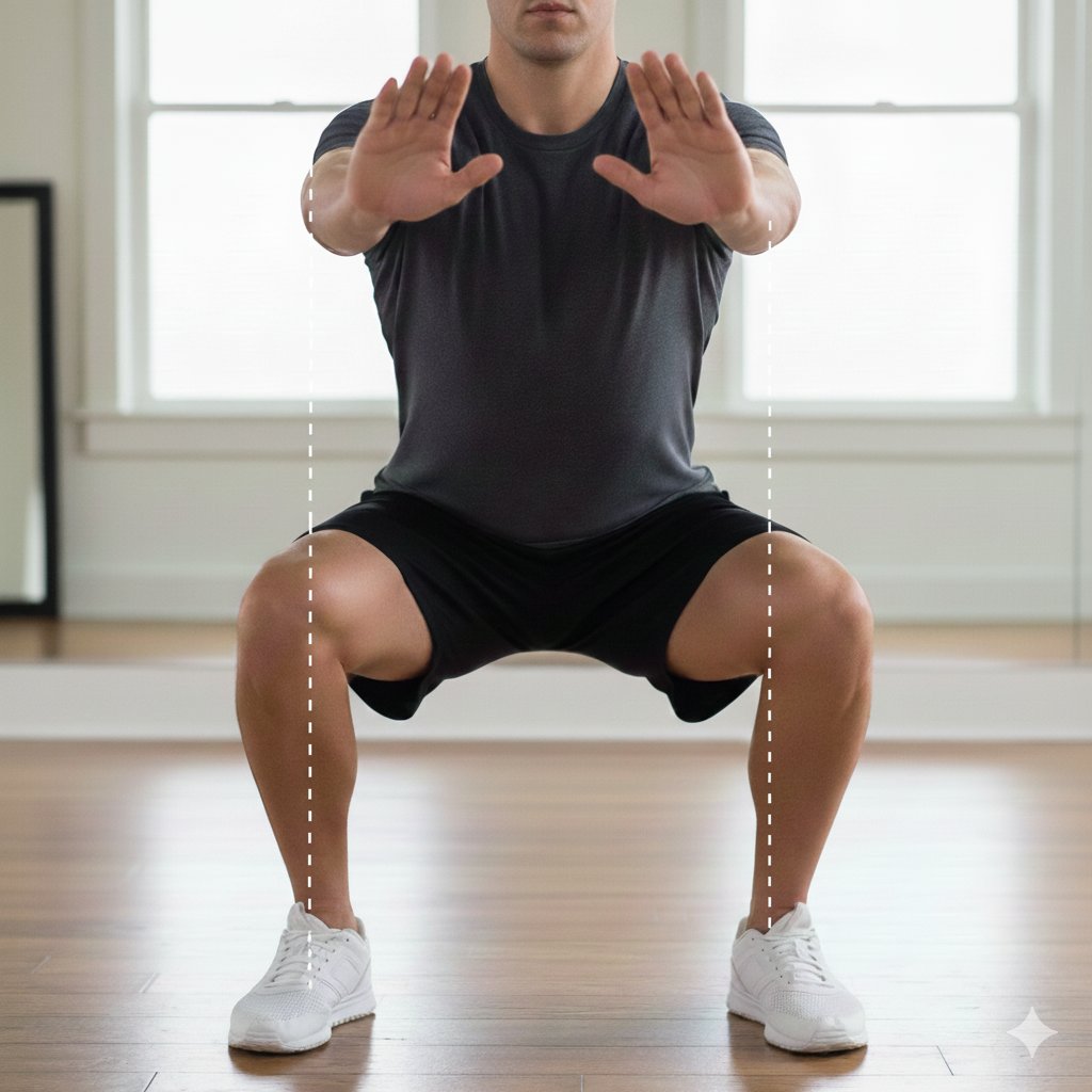 スクワット 正しいフォーム 手順 足幅