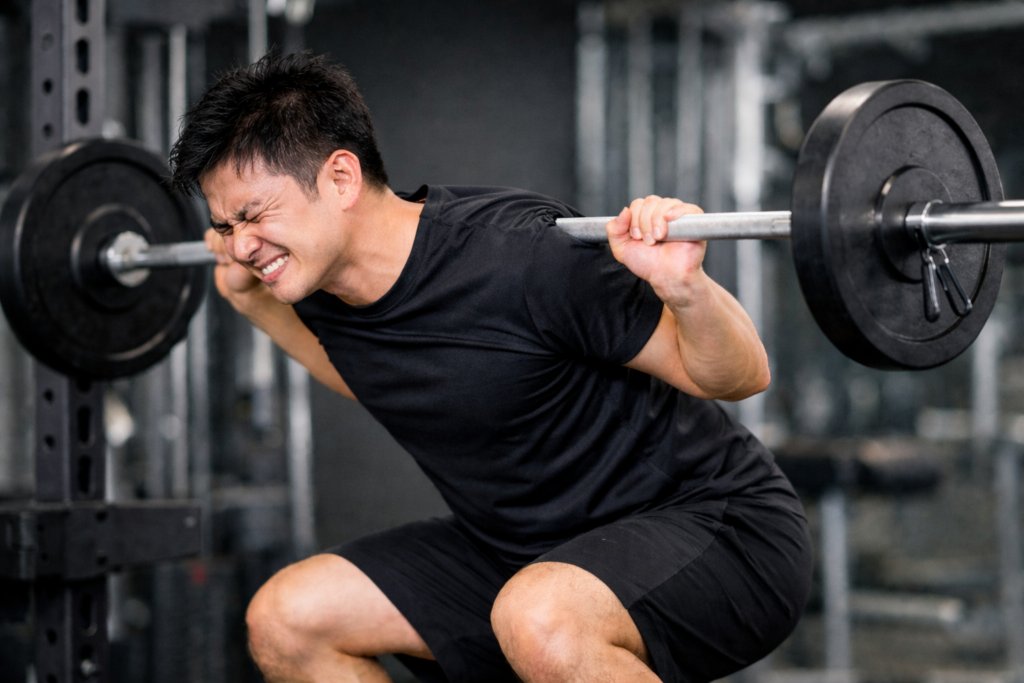 スクワット 間違ったフォーム 猫背