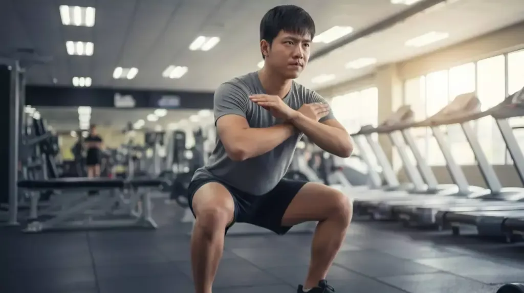 膝が深く曲がるスクワットフォーム