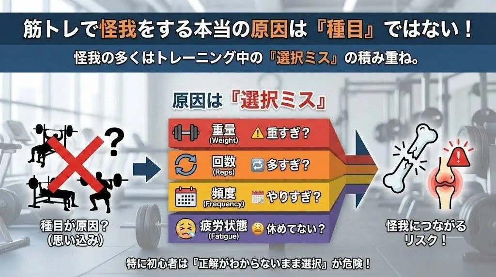 筋トレ 怪我 原因 図解
