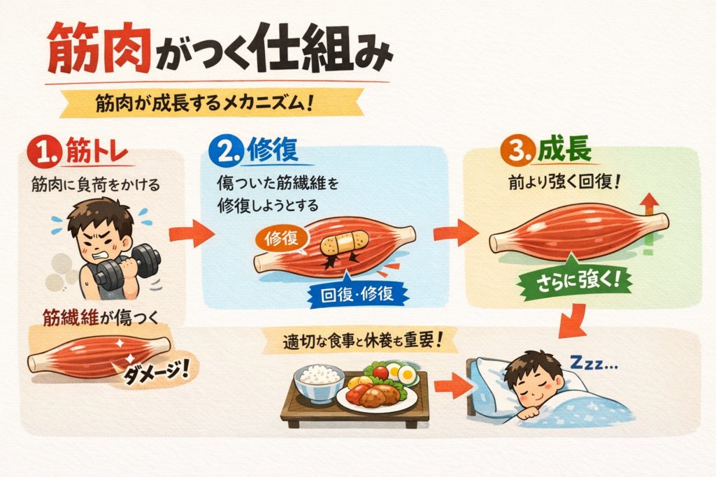 筋肉がつく仕組み 図解