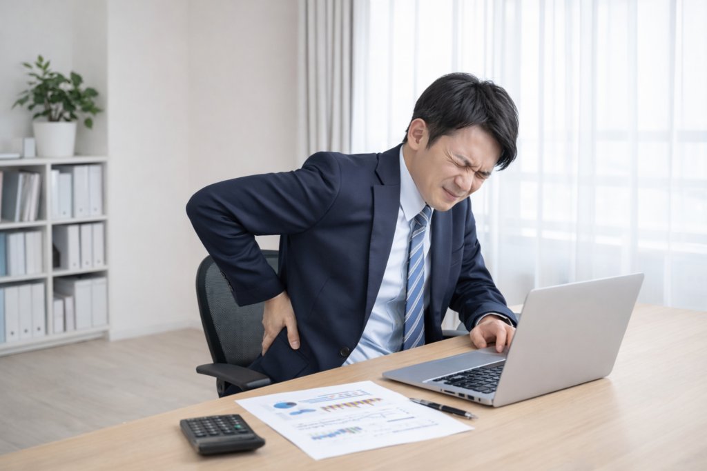 サラリーマン デスクワーク 腰痛