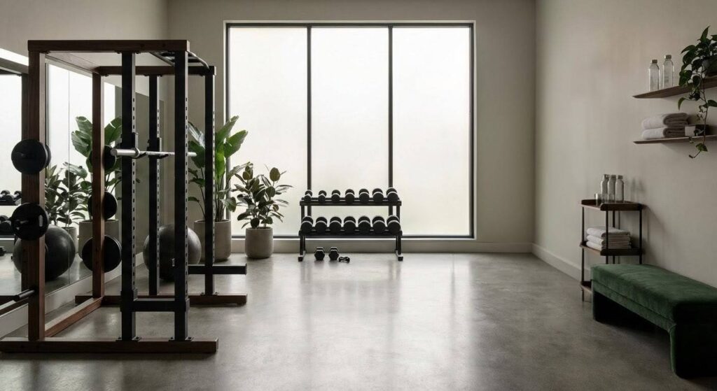 人目を気にせずトレーニングに集中できる完全個室のパーソナルジムの内装イメージ