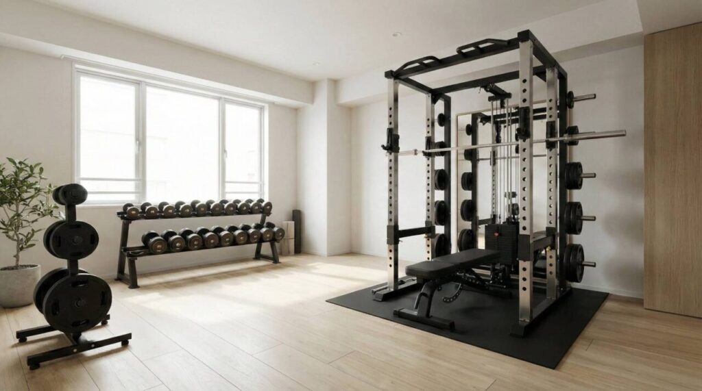 清潔感のある完全個室のパーソナルトレーニングジムの風景