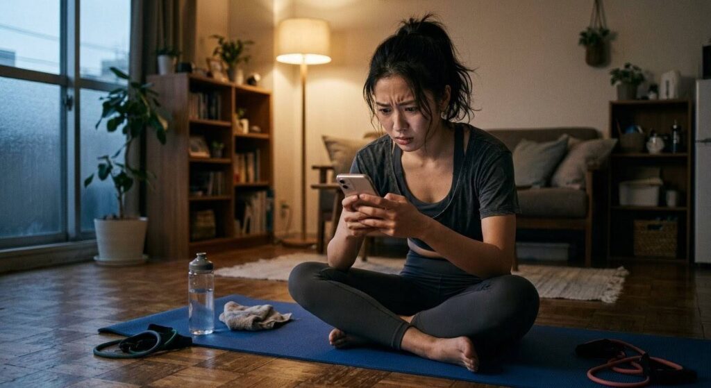 SNSの完璧な体と比べて落ち込む初心者