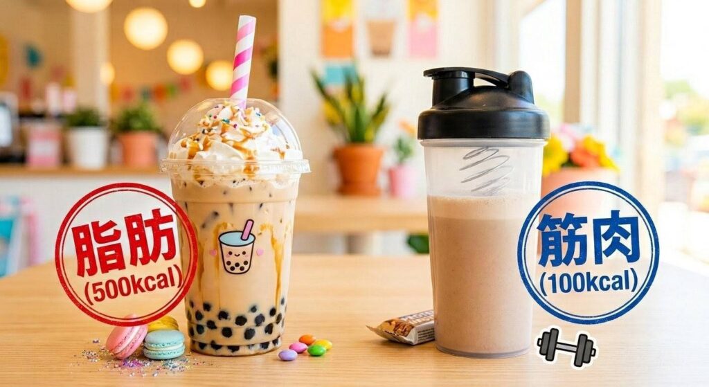 タピオカとプロテインのカロリー・栄養価の比較