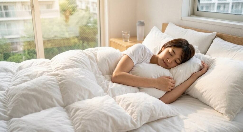 筋トレ後の48時間から72時間の休息による超回復をイメージした画像