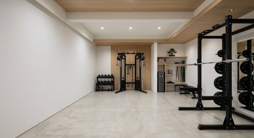 他人の目を気にせず自分と向き合える、清潔でプライベートなパーソナルジムの個室空間。