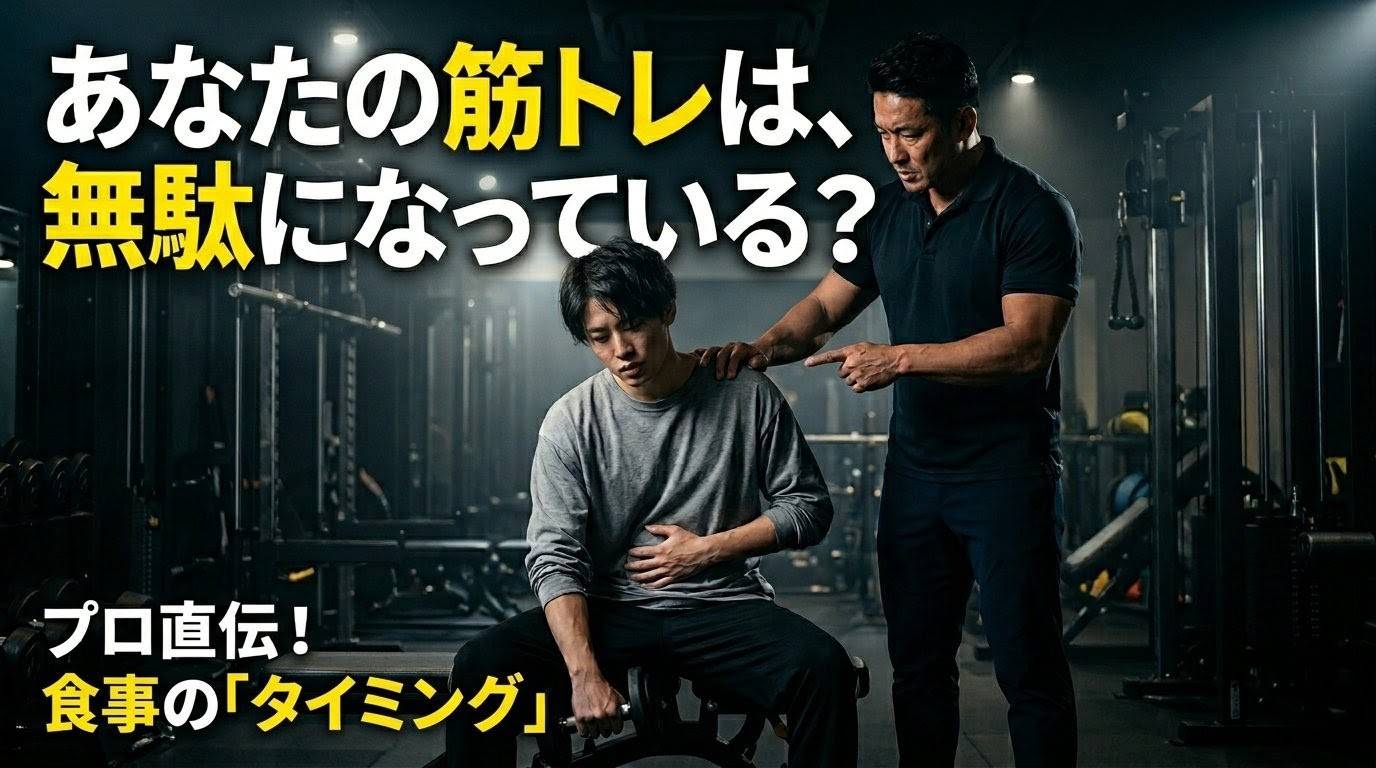 筋トレのタイミングに悩み空腹でバテている初心者に核心を突くプロトレーナーのアイキャッチ画像