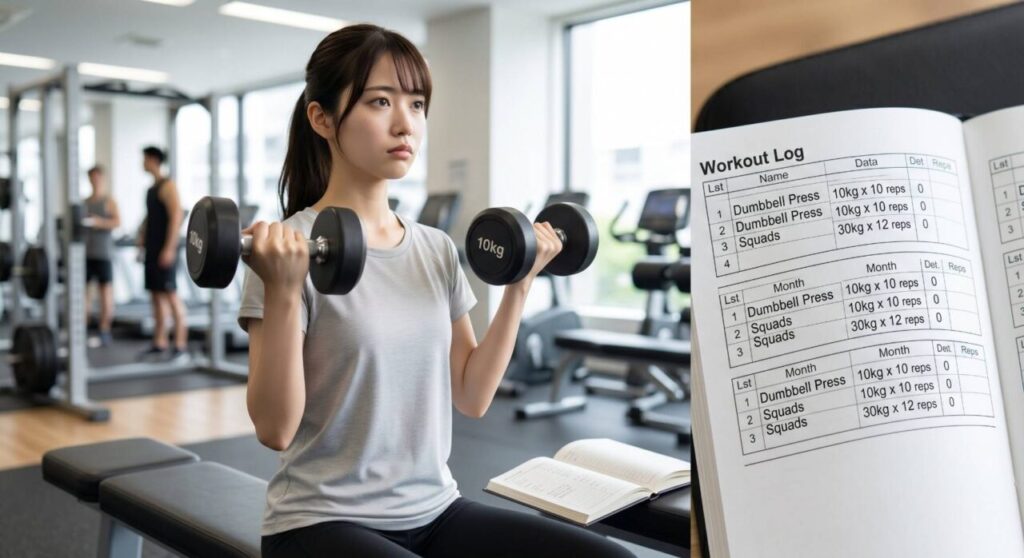 何ヶ月も同じ重さ・同じ回数の筋トレを繰り返し、効果が停滞してモチベーションが下がっている日本人女性