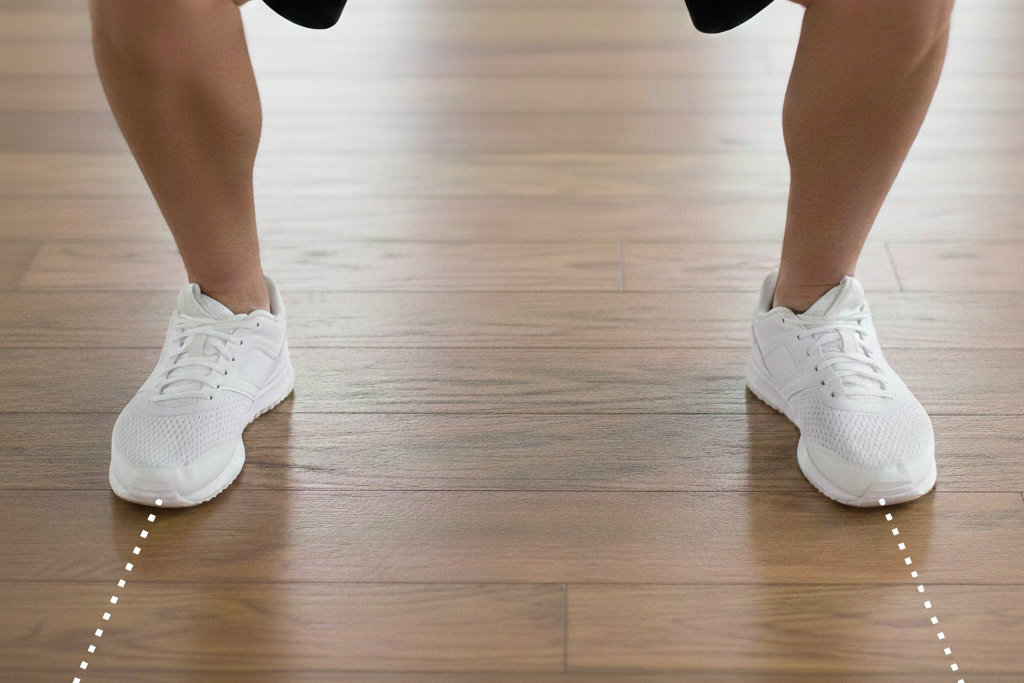 スクワット 正しいフォーム 手順 つま先の向き