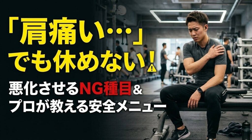 筋トレで肩が痛い時のNG種目と安全な鍛え方（アイキャッチ画像）